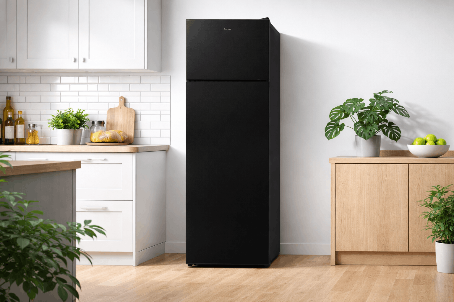 REFRIGERATEUR 2 PORTES LESS FROST 243L DARK SILVER 55CM FOCUS